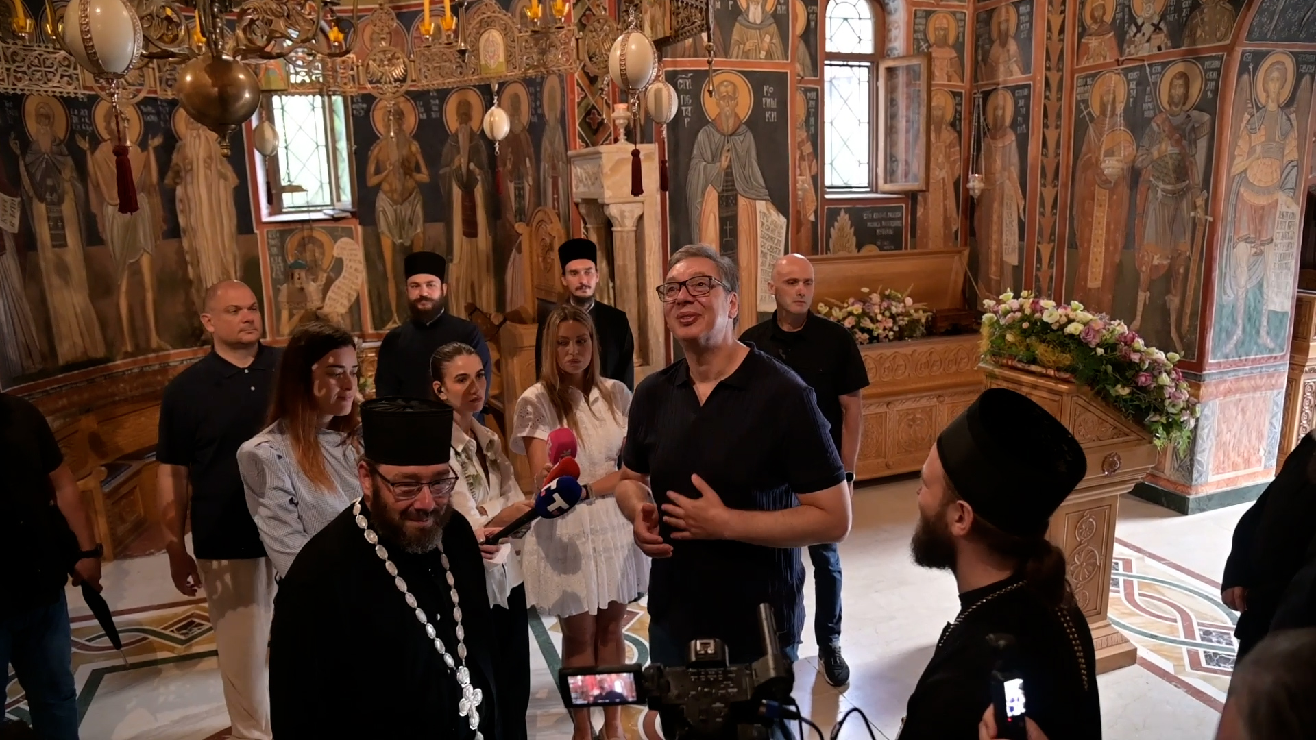 Golubac, manastir Tumane, predsednik Srbije Aleksandar Vucic posecuje manastir Tumane, pokrivanje Golubac, manastir Tumane, predsednik Srbije Aleksandar Vucic posecuje manastir Tumane, pokrivanje
